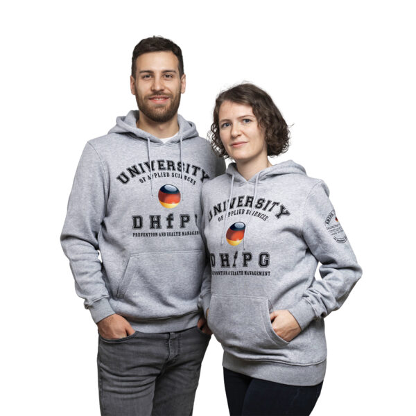 Collegestyle-Hoodie (grau) – Bild 6