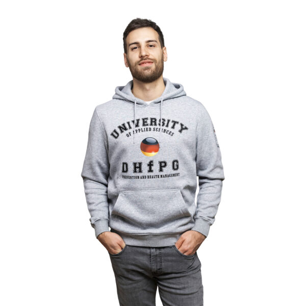 Collegestyle-Hoodie (grau) – Bild 5