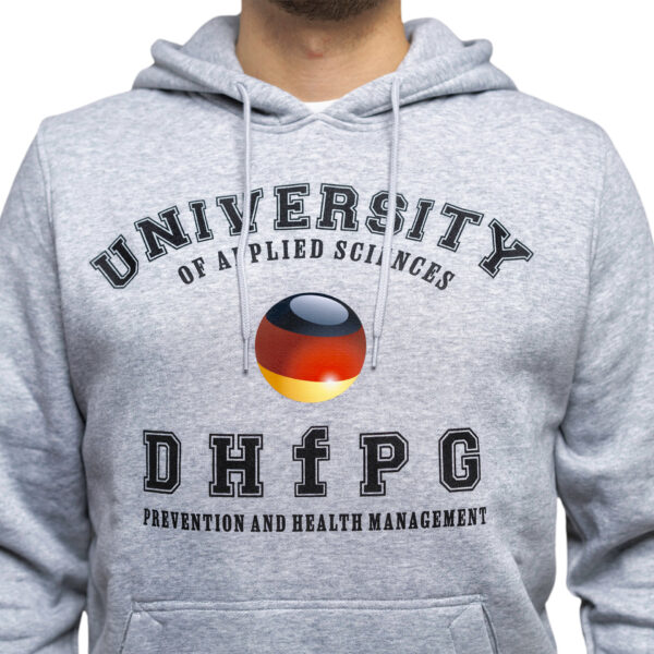 Collegestyle-Hoodie (grau) – Bild 3