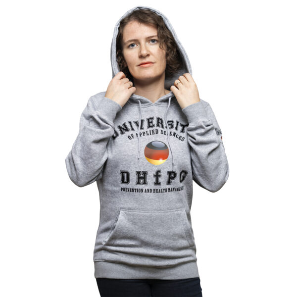 Collegestyle-Hoodie (grau) – Bild 2